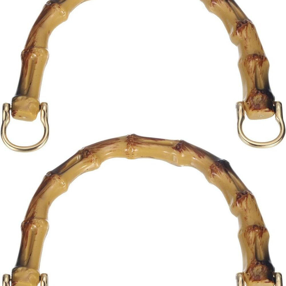 Purse Handles, 2Pcs 6.1" Plastic Bamboo Handbag Handle Replacement Accessories w
